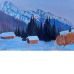 heure bleue en hiver à Morzine