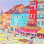 Evian, tableau original, acrylique sur toile