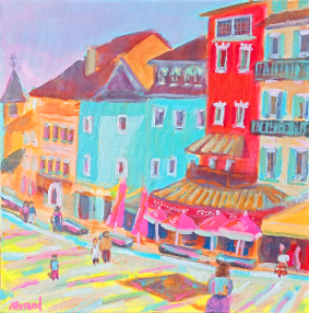 Evian, tableau original, acrylique sur toile