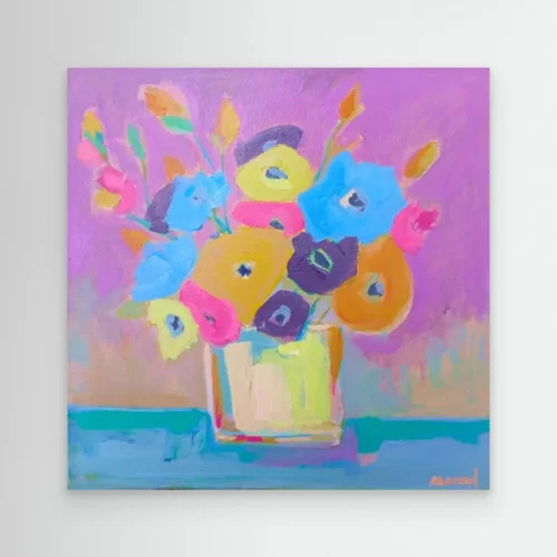 Les pavots bleus - Reproduction sur toile