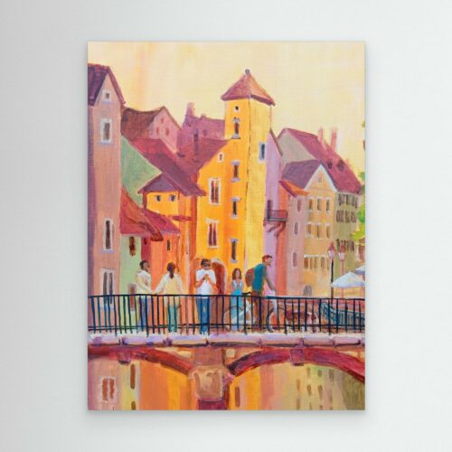 Un matin à Annecy Reproduction sur toile