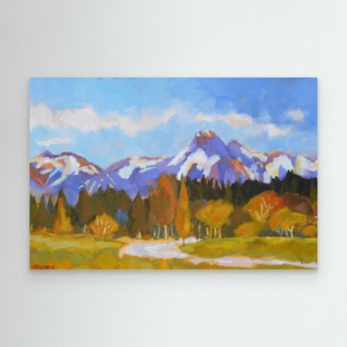 La Dent d'Oche en Automne  - Reproduction sur toile - Nathalie Morand