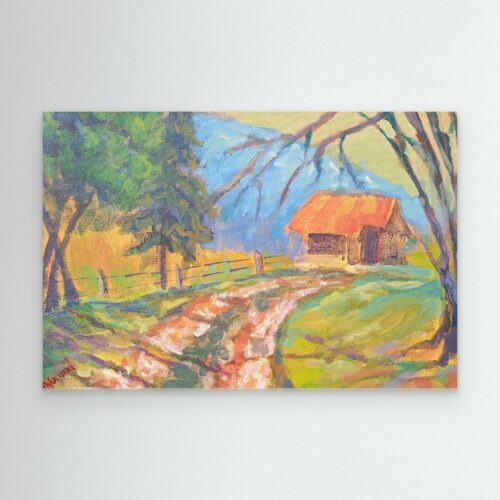 Chemin d'Alpage au Biot - Reproduction sur toile - Nathalie Morand