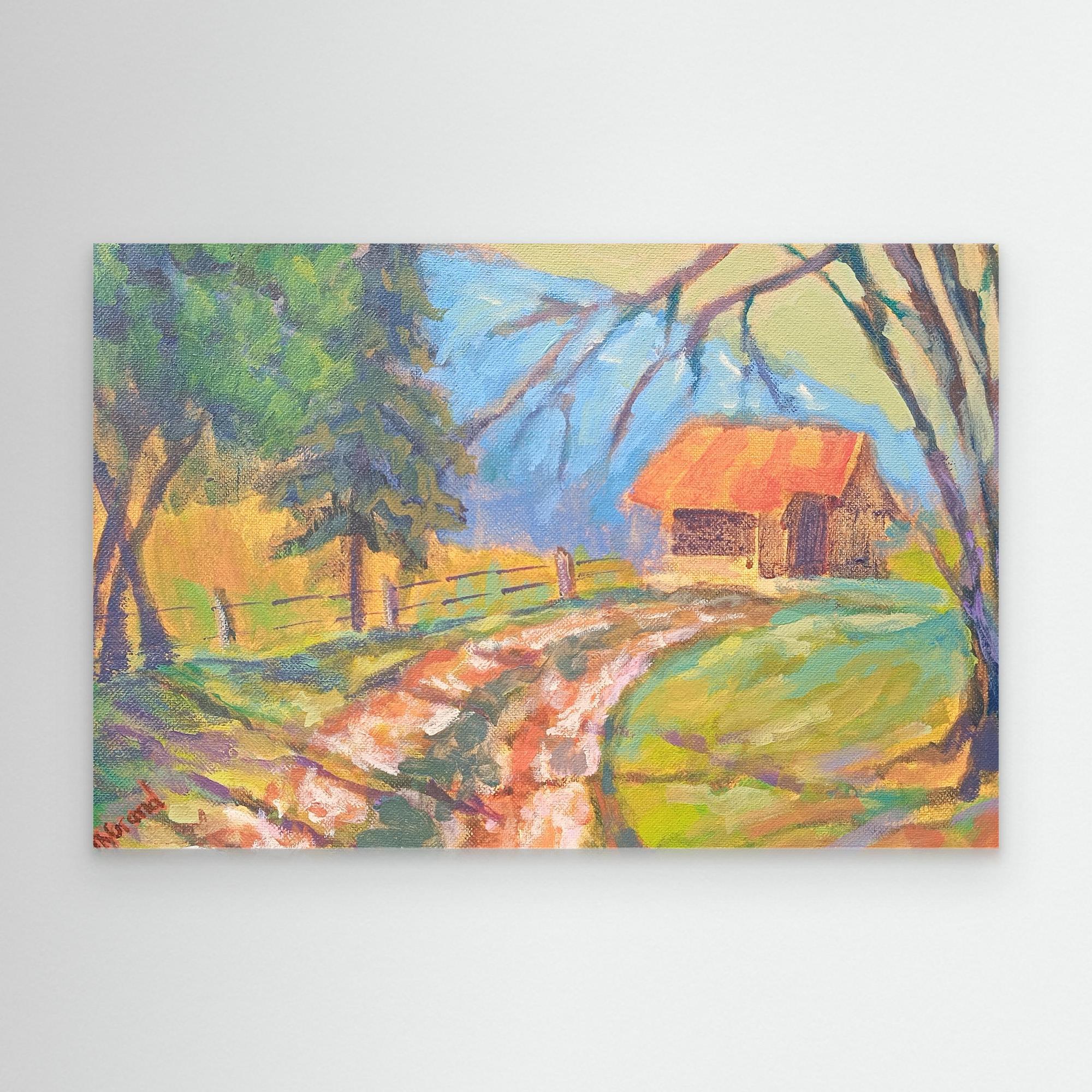 Chemin d'Alpage au Biot - Reproduction sur toile - Nathalie Morand