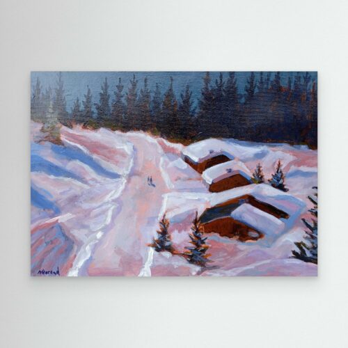 Neige au Mont Clay Les Gets - Reproduction sur Toile - Nathalie Morand