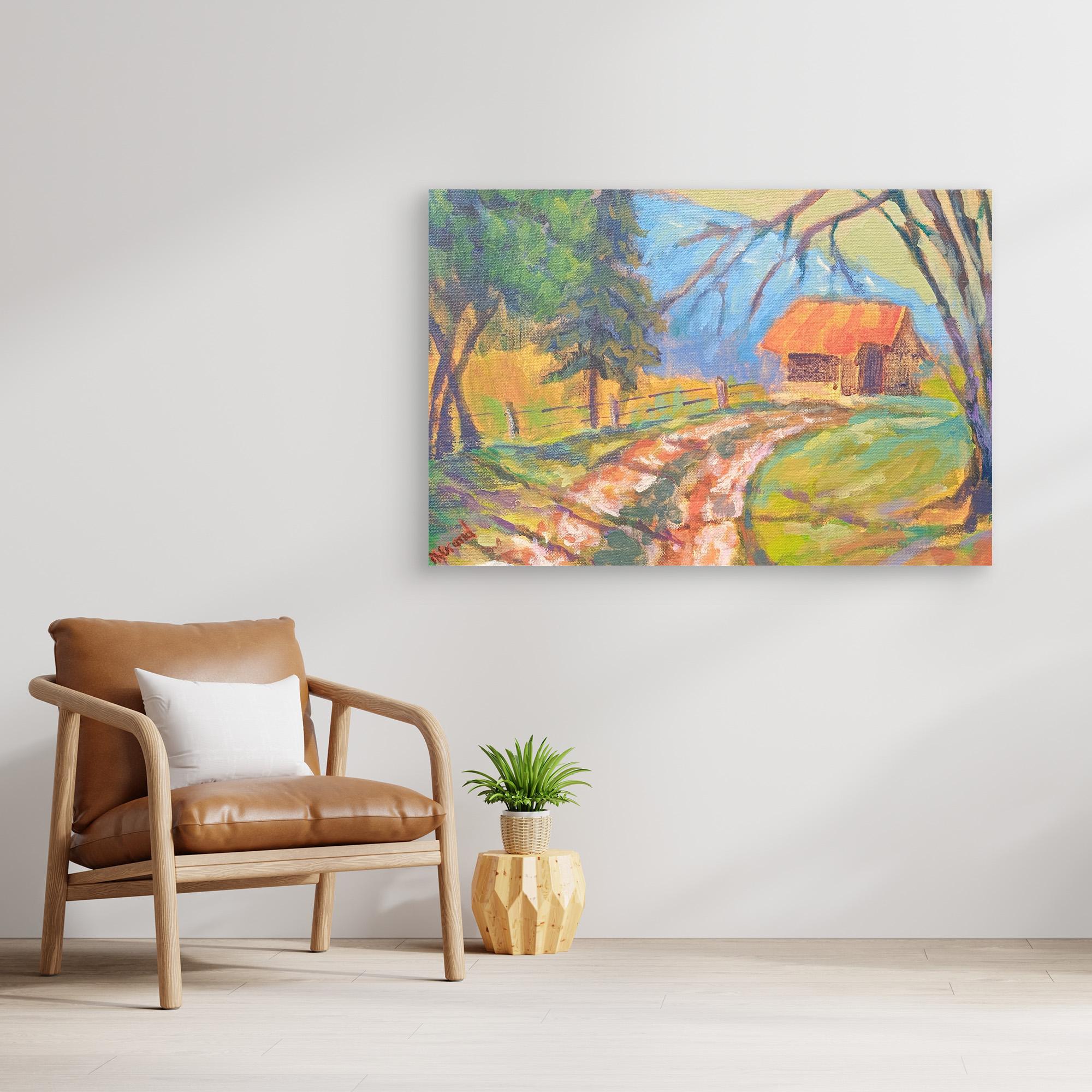 Chemin d'Alpage au Biot - Reproduction sur toile - Nathalie Morand – Image 3