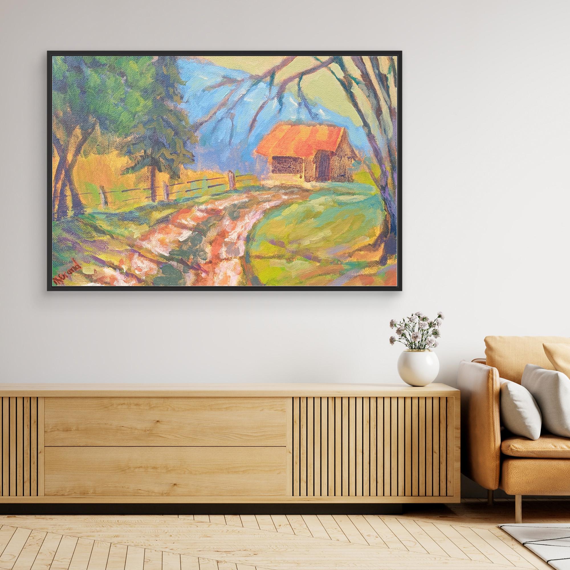 Chemin d'Alpage au Biot - Reproduction sur toile - Nathalie Morand – Image 2